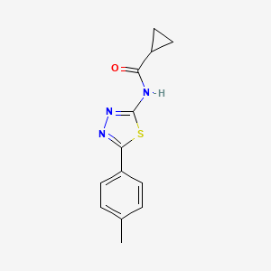N-(5-(p-tolyl)-1,3,4-thiadiazol-2-yl)cyclopropanecarboxamide