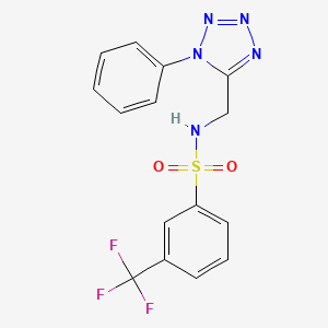 N-((1-phenyl-1H-tetrazol-5-yl)methyl)-3-(trifluoromethyl)benzenesulfonamide