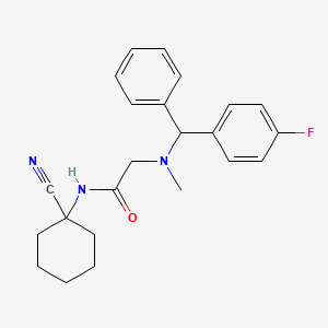 molecular formula C23H26FN3O B2985747 N-(1-cyanocyclohexyl)-2-{[(4-fluorophenyl)(phenyl)methyl](methyl)amino}acetamide CAS No. 1208728-18-0