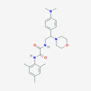 molecular formula C25H34N4O3 B2985752 N1-(2-(4-(dimethylamino)phenyl)-2-morpholinoethyl)-N2-mesityloxalamide CAS No. 899729-66-9