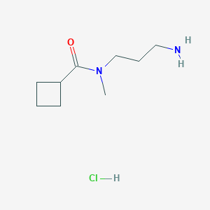 molecular formula C9H19ClN2O B2985755 N-(3-氨基丙基)-N-甲基环丁烷甲酰胺；盐酸盐 CAS No. 2052306-15-5