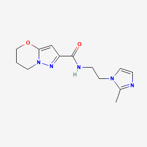 N-(2-(2-methyl-1H-imidazol-1-yl)ethyl)-6,7-dihydro-5H-pyrazolo[5,1-b][1,3]oxazine-2-carboxamide