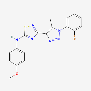 ethyl 3-({[7-{[(3-fluorobenzyl)oxy]methyl}-2,3-dihydro-1,4-benzoxazepin-4(5H)-yl]carbonyl}amino)benzoate