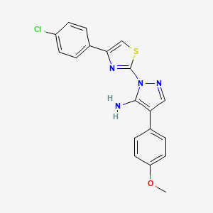 1-[4-(4-chlorophenyl)-1,3-thiazol-2-yl]-4-(4-methoxyphenyl)-1H-pyrazol-5-amine
