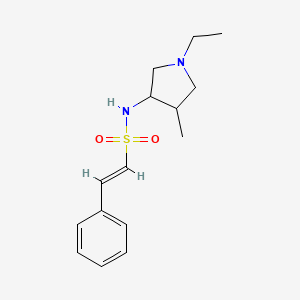 (E)-N-(1-Ethyl-4-methylpyrrolidin-3-YL)-2-phenylethenesulfonamide