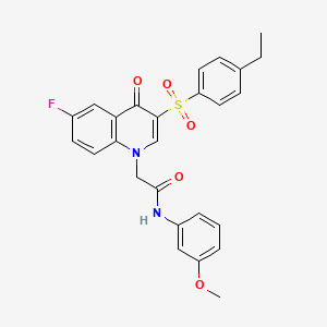 2-(3-((4-ethylphenyl)sulfonyl)-6-fluoro-4-oxoquinolin-1(4H)-yl)-N-(3-methoxyphenyl)acetamide