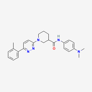 molecular formula C25H29N5O B2985771 N-(4-(dimethylamino)phenyl)-1-(6-(o-tolyl)pyridazin-3-yl)piperidine-3-carboxamide CAS No. 1203101-27-2