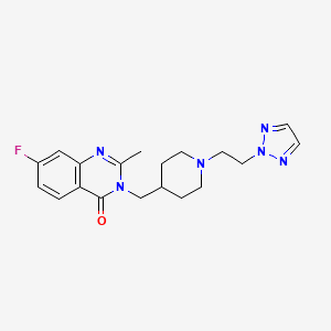7-Fluoro-2-methyl-3-[[1-[2-(triazol-2-yl)ethyl]piperidin-4-yl]methyl]quinazolin-4-one
