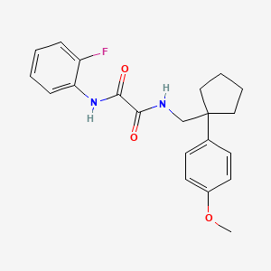 N1-(2-fluorophenyl)-N2-((1-(4-methoxyphenyl)cyclopentyl)methyl)oxalamide