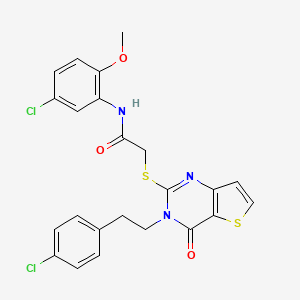 N-(5-chloro-2-methoxyphenyl)-2-({3-[2-(4-chlorophenyl)ethyl]-4-oxo-3H,4H-thieno[3,2-d]pyrimidin-2-yl}sulfanyl)acetamide