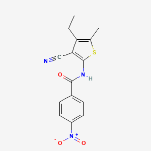 N-(3-cyano-4-ethyl-5-methylthiophen-2-yl)-4-nitrobenzamide