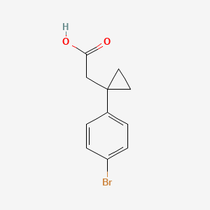 molecular formula C11H11BrO2 B2985781 [1-(4-Bromophenyl)cyclopropyl]acetic acid CAS No. 847359-06-2