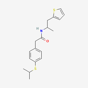 2-(4-(isopropylthio)phenyl)-N-(1-(thiophen-2-yl)propan-2-yl)acetamide