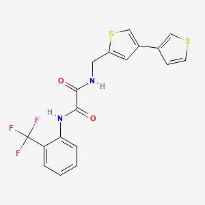 N-[(4-Thiophen-3-ylthiophen-2-yl)methyl]-N'-[2-(trifluoromethyl)phenyl]oxamide