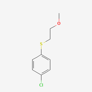 molecular formula C9H11ClOS B2985802 1-(2-Methoxy-ethylsulfanyl)-4-chlorobenzene CAS No. 1624402-06-7