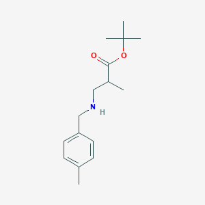 molecular formula C16H25NO2 B2985804 tert-Butyl 2-methyl-3-{[(4-methylphenyl)methyl]amino}propanoate CAS No. 1221341-36-1