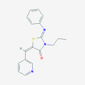 2-(Phenylimino)-3-propyl-5-(3-pyridinylmethylene)-1,3-thiazolidin-4-one