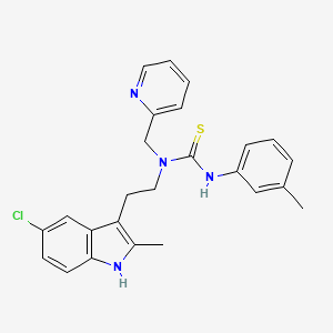 molecular formula C25H25ClN4S B2985810 1-(2-(5-chloro-2-methyl-1H-indol-3-yl)ethyl)-1-(pyridin-2-ylmethyl)-3-(m-tolyl)thiourea CAS No. 851970-93-9