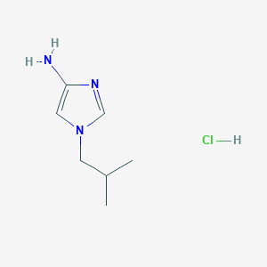 molecular formula C7H14ClN3 B2985811 1-Isobutyl-1H-imidazol-4-amine hydrochloride CAS No. 1779129-80-4