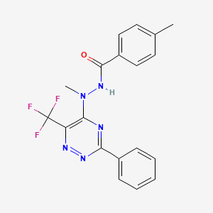 N',4-dimethyl-N'-[3-phenyl-6-(trifluoromethyl)-1,2,4-triazin-5-yl]benzenecarbohydrazide