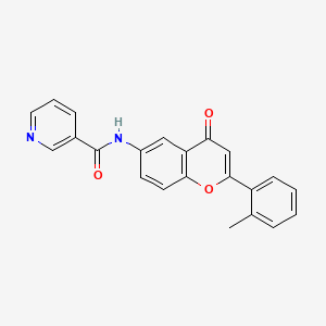N-[2-(2-methylphenyl)-4-oxo-4H-chromen-6-yl]pyridine-3-carboxamide