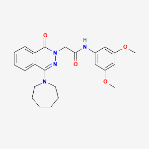 [(2E)-2-(4-fluorobenzylidene)-3-oxo-2,3-dihydro-4H-1,4-benzoxazin-4-yl]acetic acid