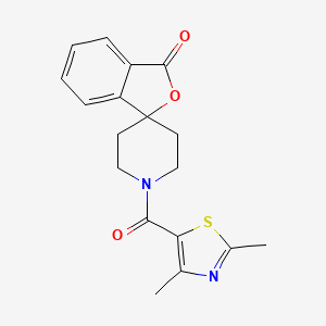 molecular formula C18H18N2O3S B2985821 1'-(2,4-二甲基噻唑-5-羰基)-3H-螺[异苯并呋喃-1,4'-哌啶]-3-酮 CAS No. 1797140-09-0