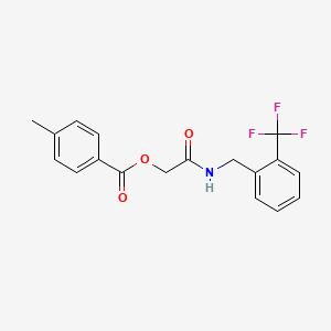 2-Oxo-2-((2-(trifluoromethyl)benzyl)amino)ethyl 4-methylbenzoate