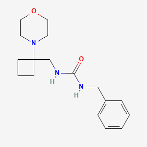 molecular formula C17H25N3O2 B2985826 1-Benzyl-3-[(1-morpholin-4-ylcyclobutyl)methyl]urea CAS No. 2380087-50-1