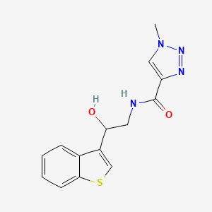 molecular formula C14H14N4O2S B2985838 N-(2-(benzo[b]thiophen-3-yl)-2-hydroxyethyl)-1-methyl-1H-1,2,3-triazole-4-carboxamide CAS No. 2034438-30-5