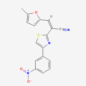 (Z)-3-(5-methylfuran-2-yl)-2-(4-(3-nitrophenyl)thiazol-2-yl)acrylonitrile