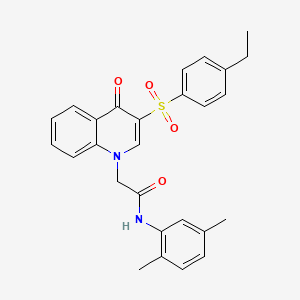 molecular formula C27H26N2O4S B2985845 N-(2,5-dimethylphenyl)-2-(3-((4-ethylphenyl)sulfonyl)-4-oxoquinolin-1(4H)-yl)acetamide CAS No. 895650-49-4