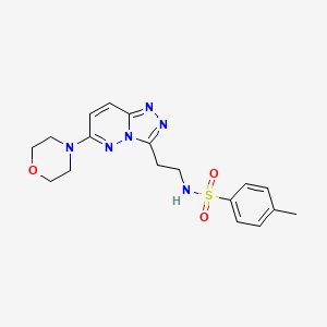 4-methyl-N-(2-(6-morpholino-[1,2,4]triazolo[4,3-b]pyridazin-3-yl)ethyl)benzenesulfonamide