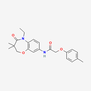 N-(5-ethyl-3,3-dimethyl-4-oxo-2,3,4,5-tetrahydrobenzo[b][1,4]oxazepin-8-yl)-2-(p-tolyloxy)acetamide