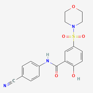 N-(4-cyanophenyl)-2-hydroxy-5-(morpholinosulfonyl)benzamide