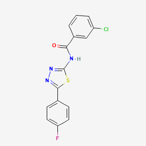 3-chloro-N-[5-(4-fluorophenyl)-1,3,4-thiadiazol-2-yl]benzamide