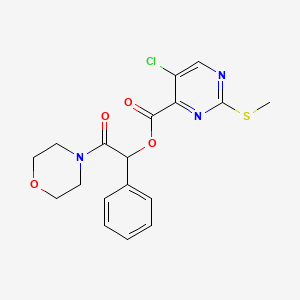 2-(Morpholin-4-yl)-2-oxo-1-phenylethyl 5-chloro-2-(methylsulfanyl)pyrimidine-4-carboxylate