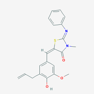 molecular formula C21H20N2O3S B298589 5-(3-Allyl-4-hydroxy-5-methoxybenzylidene)-3-methyl-2-(phenylimino)-1,3-thiazolidin-4-one 