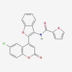 N-[2-(6-chloro-2-oxo-2H-chromen-4-yl)-1-benzofuran-3-yl]furan-2-carboxamide