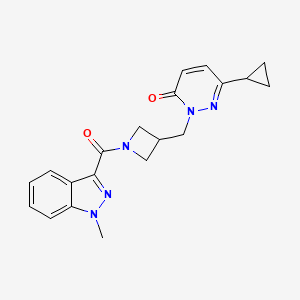 6-cyclopropyl-2-{[1-(1-methyl-1H-indazole-3-carbonyl)azetidin-3-yl]methyl}-2,3-dihydropyridazin-3-one