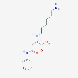 molecular formula C16H25N3O3 B2985897 2-((6-Aminohexyl)amino)-4-oxo-4-(phenylamino)butanoic acid CAS No. 1097863-85-8