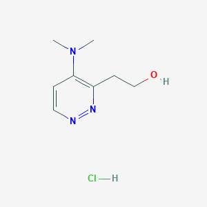 molecular formula C8H14ClN3O B2985905 2-[4-(二甲氨基)哒嗪-3-基]乙醇；盐酸盐 CAS No. 2361643-76-5