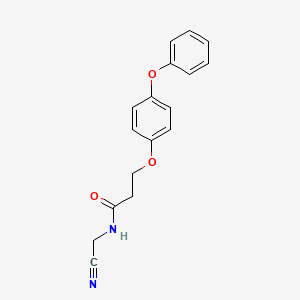 molecular formula C17H16N2O3 B2985909 N-(cyanomethyl)-3-(4-phenoxyphenoxy)propanamide CAS No. 1444377-84-7