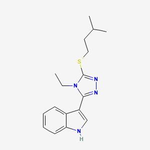molecular formula C17H22N4S B2985922 3-(4-ethyl-5-(isopentylthio)-4H-1,2,4-triazol-3-yl)-1H-indole CAS No. 852143-52-3
