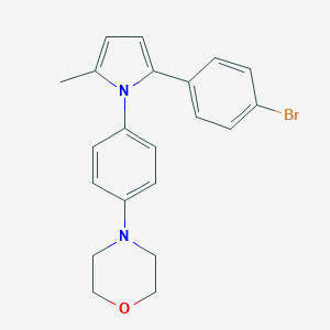 molecular formula C21H21BrN2O B298593 4-{4-[2-(4-bromophenyl)-5-methyl-1H-pyrrol-1-yl]phenyl}morpholine 
