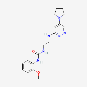 molecular formula C18H24N6O2 B2985933 1-(2-Methoxyphenyl)-3-(2-((5-(pyrrolidin-1-yl)pyridazin-3-yl)amino)ethyl)urea CAS No. 1797662-10-2