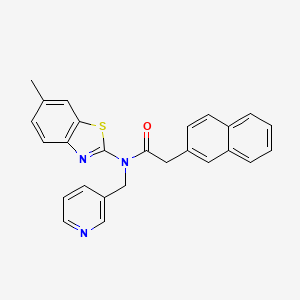 molecular formula C26H21N3OS B2985934 N-(6-methylbenzo[d]thiazol-2-yl)-2-(naphthalen-2-yl)-N-(pyridin-3-ylmethyl)acetamide CAS No. 955851-28-2