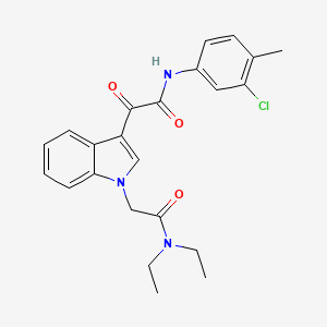 molecular formula C23H24ClN3O3 B2985935 N-(3-chloro-4-methylphenyl)-2-(1-(2-(diethylamino)-2-oxoethyl)-1H-indol-3-yl)-2-oxoacetamide CAS No. 893983-75-0