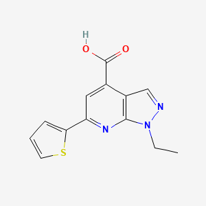 1-ethyl-6-thien-2-yl-1H-pyrazolo[3,4-b]pyridine-4-carboxylic acid