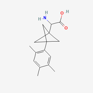 molecular formula C16H21NO2 B2985953 2-Amino-2-[3-(2,4,5-trimethylphenyl)-1-bicyclo[1.1.1]pentanyl]acetic acid CAS No. 2287260-83-5